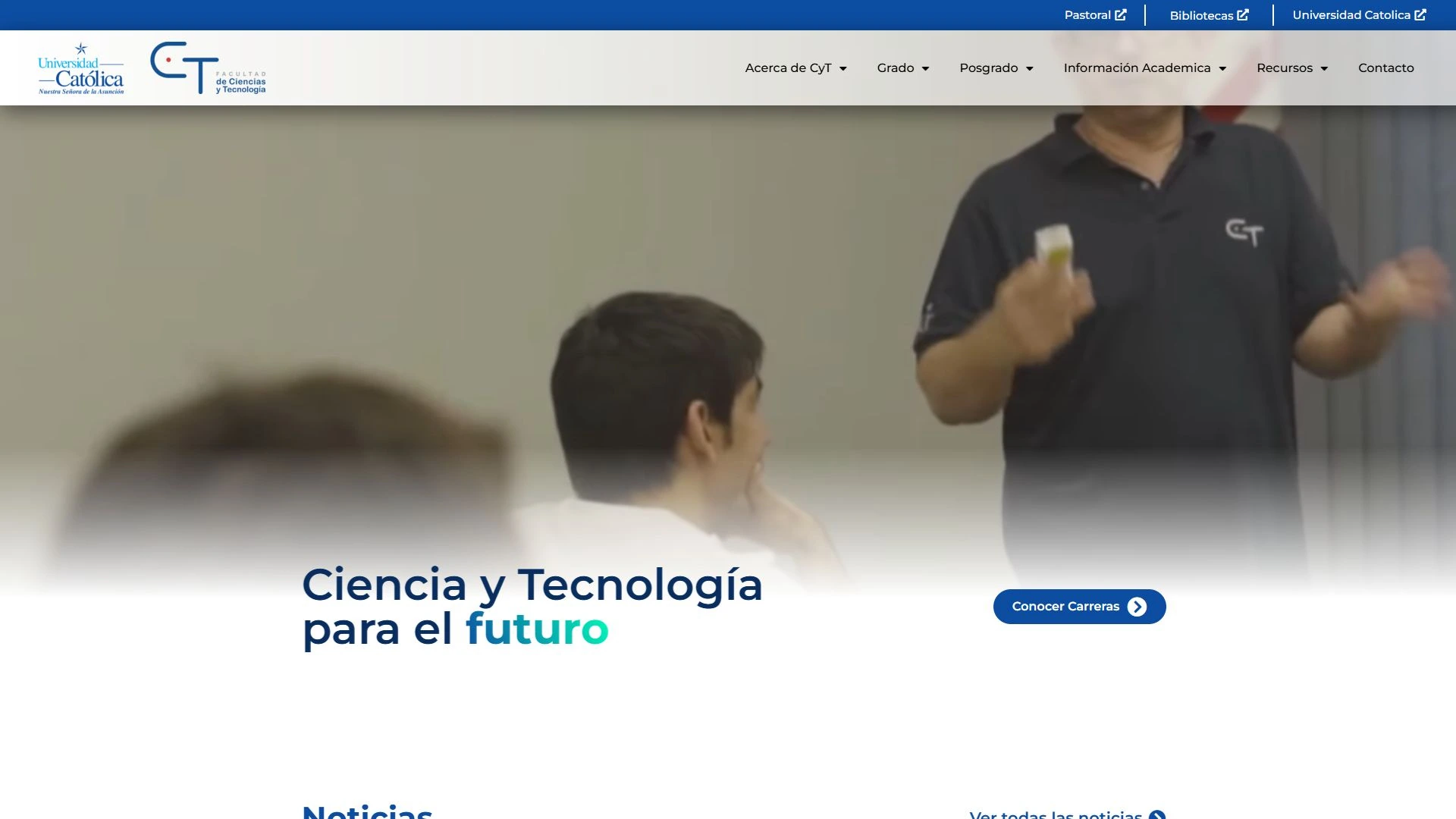 Vista previa del sitio de Ciencia y Tecnología — UC